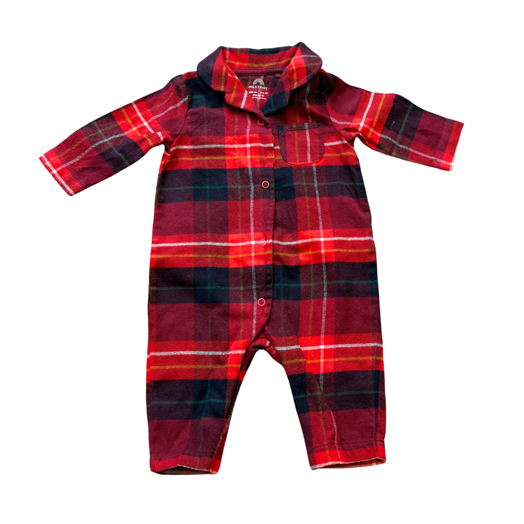 Brushed Cotton Tartan Romper product image by Next
