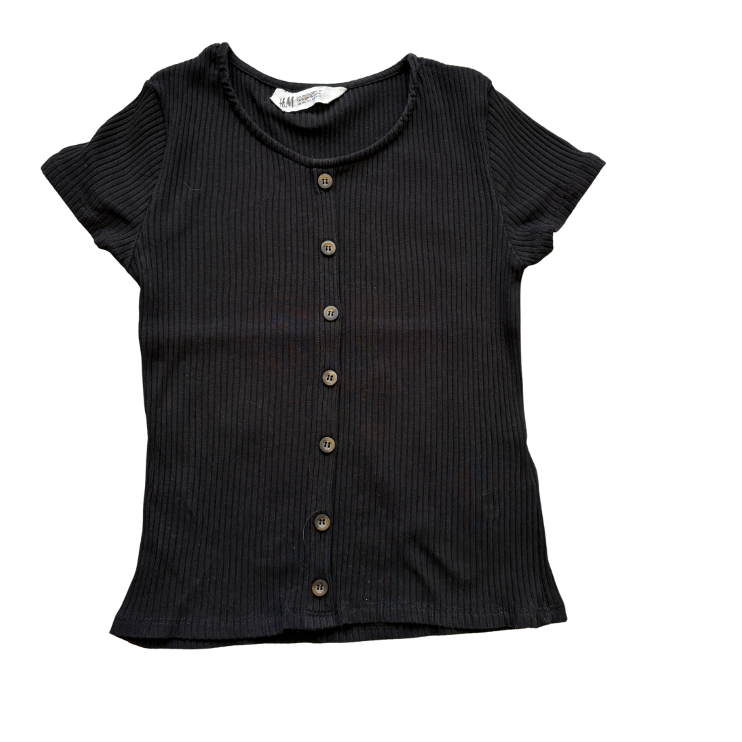 Black Ribbed Tee product image by H&M