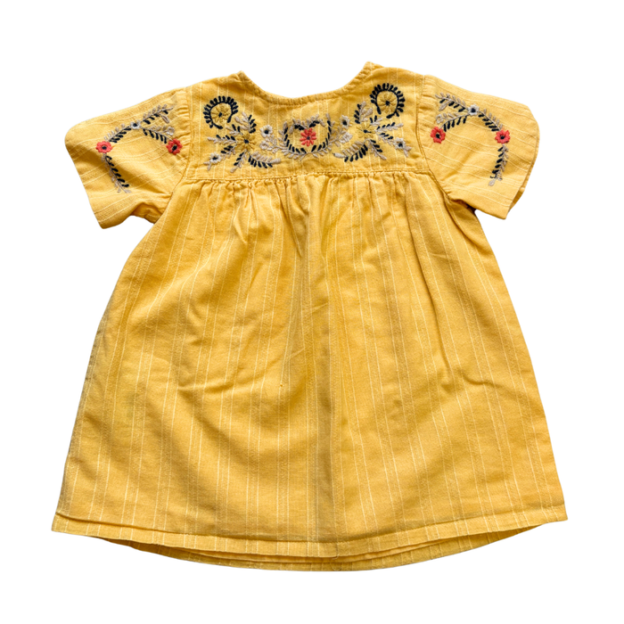 Mustard Embroidered Dress product image by Mango
