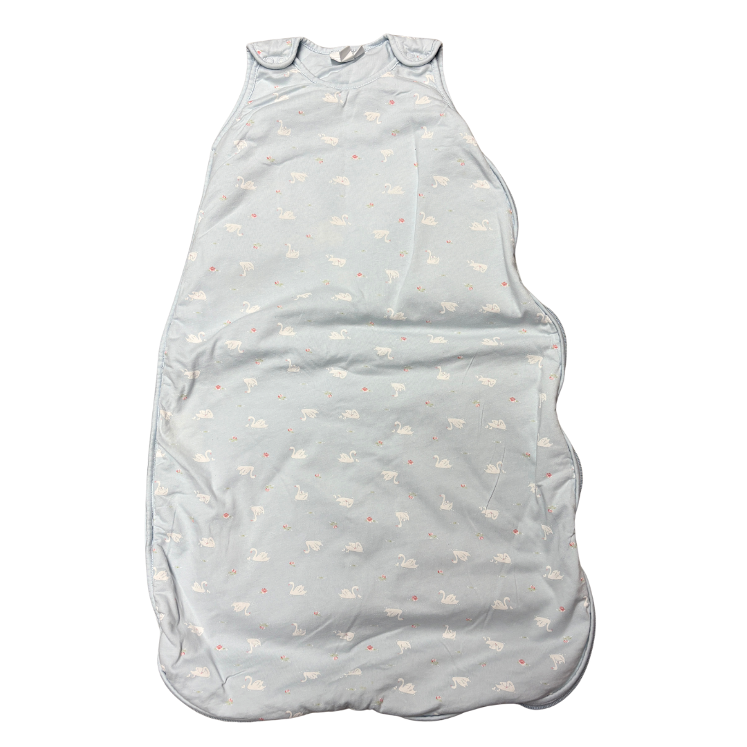 Pale Blue Swan Sleeping Bag product image by The Little White Company