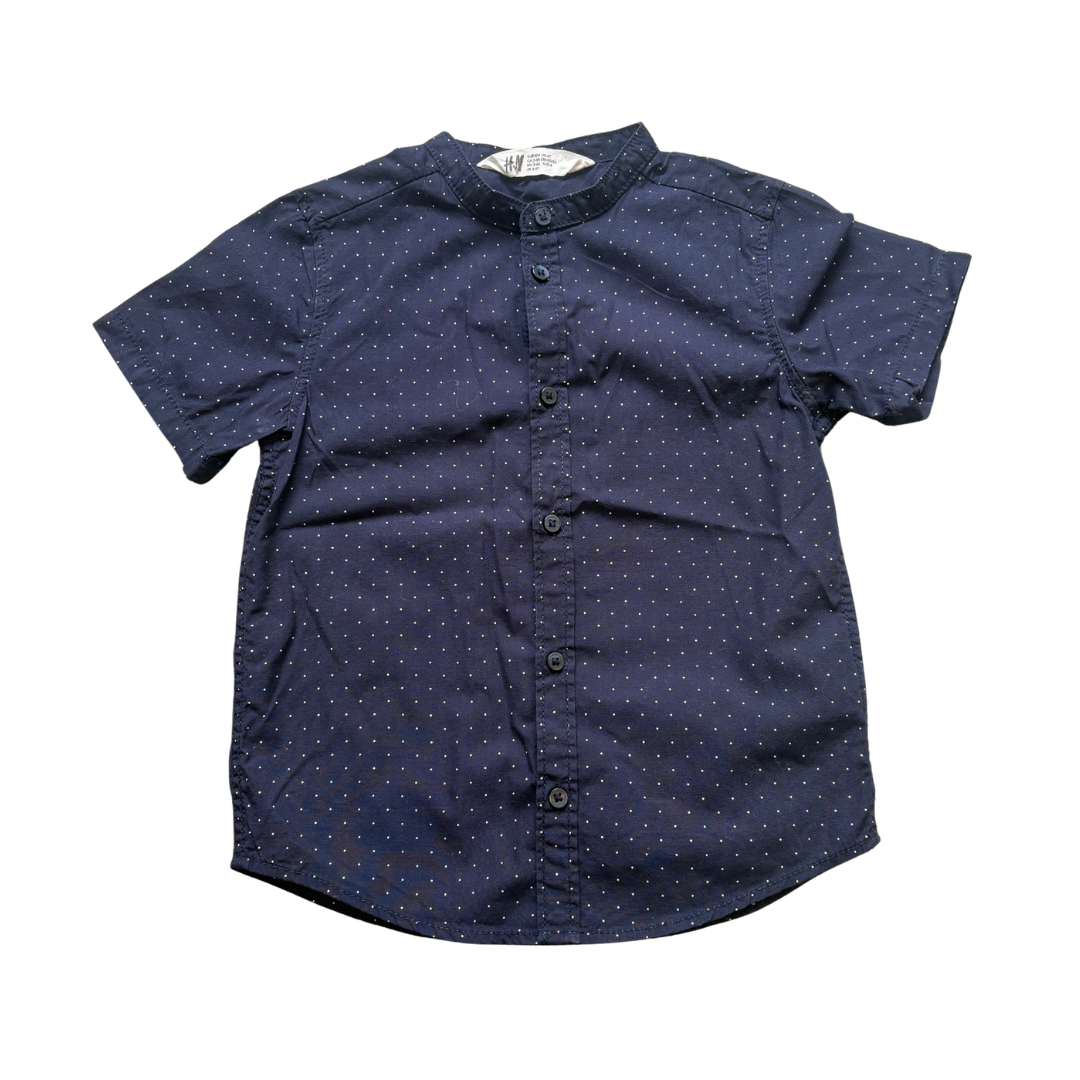 Polka Dot Cotton Grandad Shirt product image by H&M