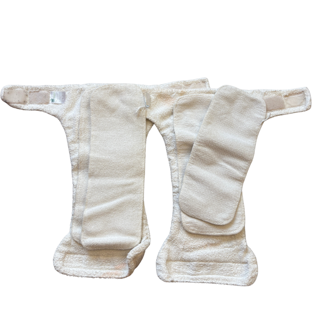 2 x Bamboo Fitted Reusable Nappies - Size One - 7/20lbs image 2 of 3 by Little Lamb