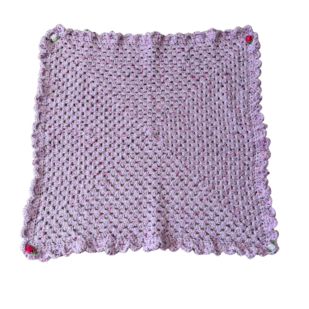 Lilac Rose Pram Blanket product image by Handmade