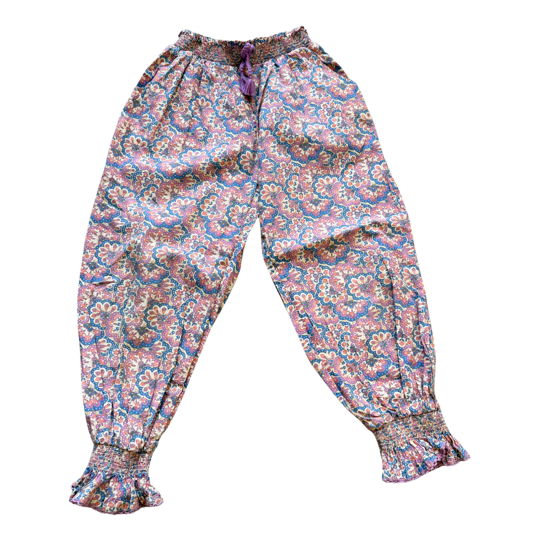Cotton Cuffed Floral Trousers product image by Boden