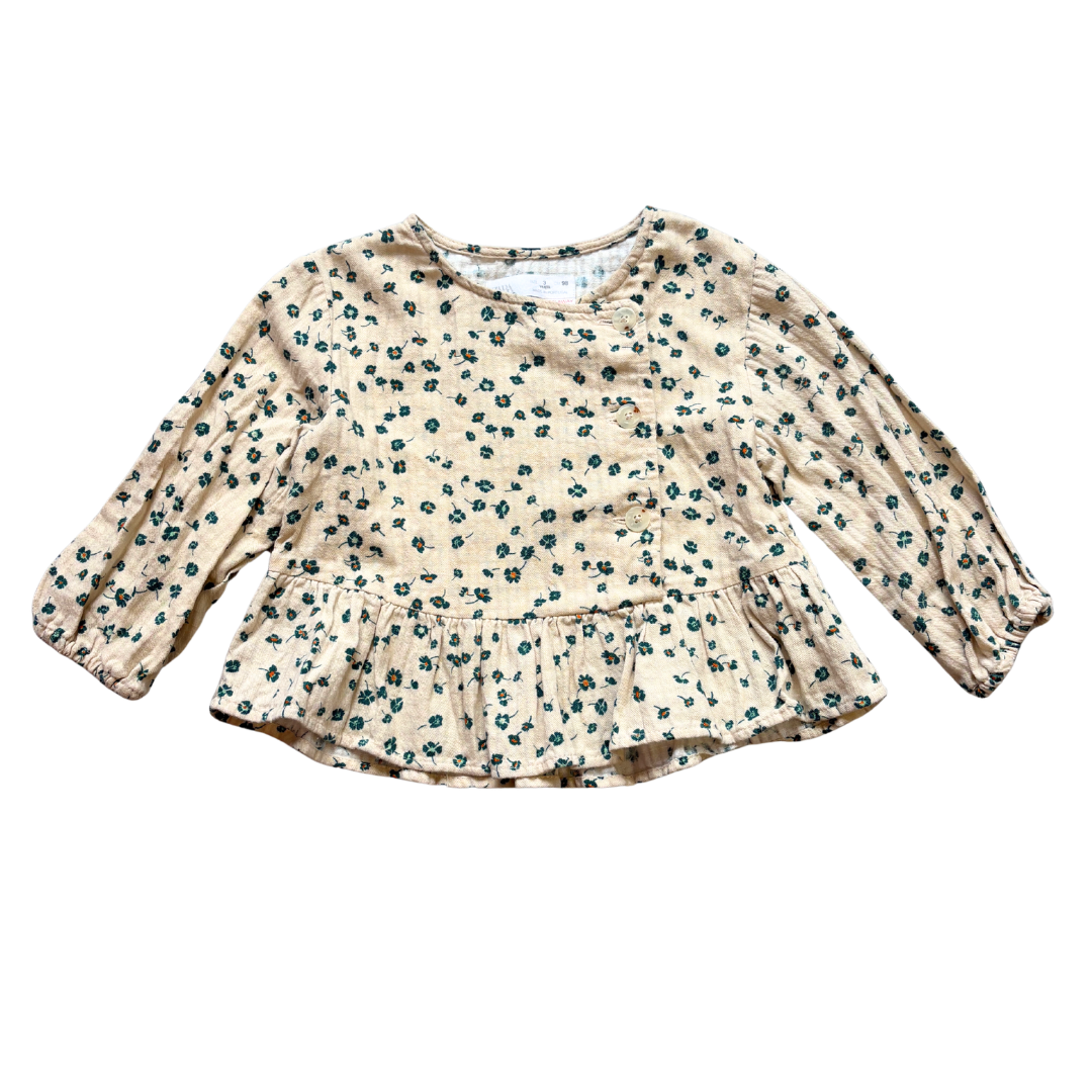 Cotton Floral Blouse image 1 of 2 by Zara
