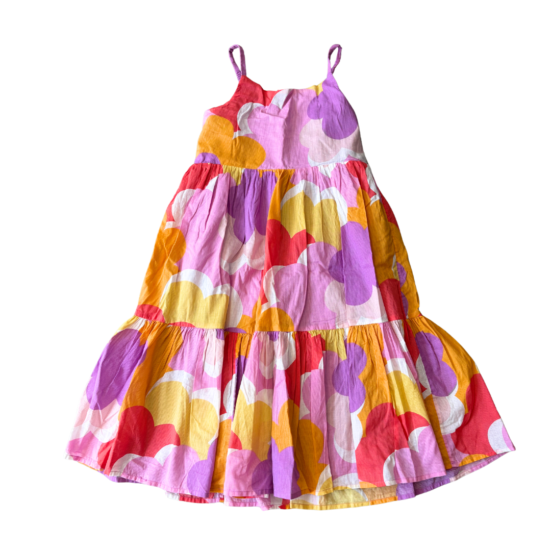 Tiered Twirl Sundress in Jam Red Daisy Cloud product image by Boden