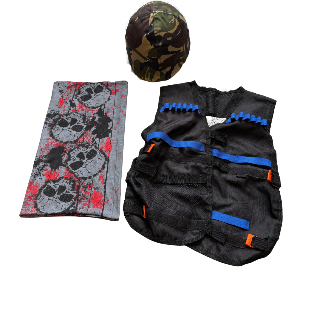 Tactical Vest, Face Mask and Camo Hard Hat product image by Other