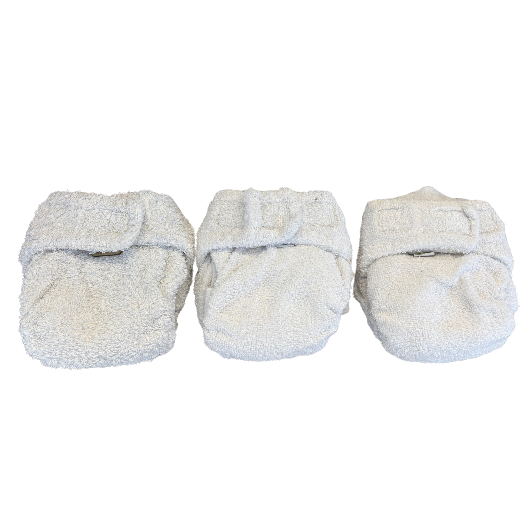 2 x Bamboo 1 x Cotton Fitted Reusable Nappies - Size One - 7/20lbs - Short Body product image by Little Lamb