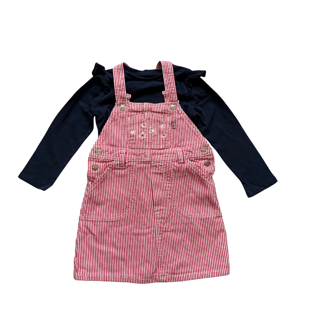 Stripe Pinafore Dress product image by H&M
