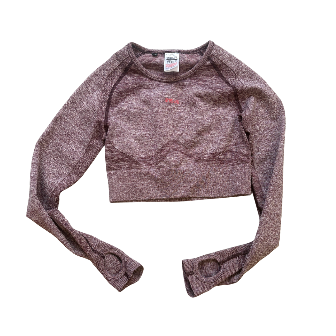 Gym Flex Long Sleeved Crop Top image 1 of 2 by Gymshark