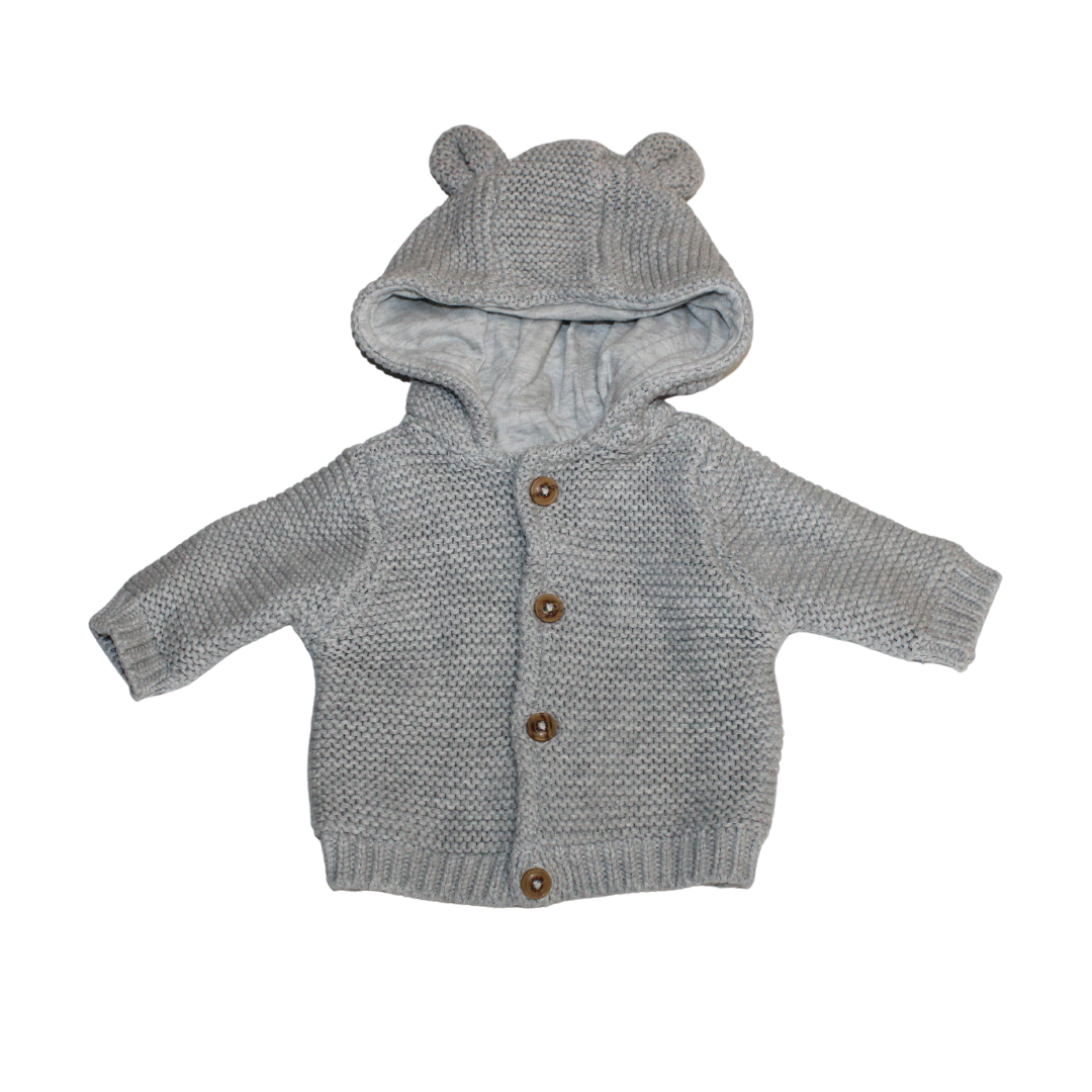 Cotton Hooded Bear Hood Cardi