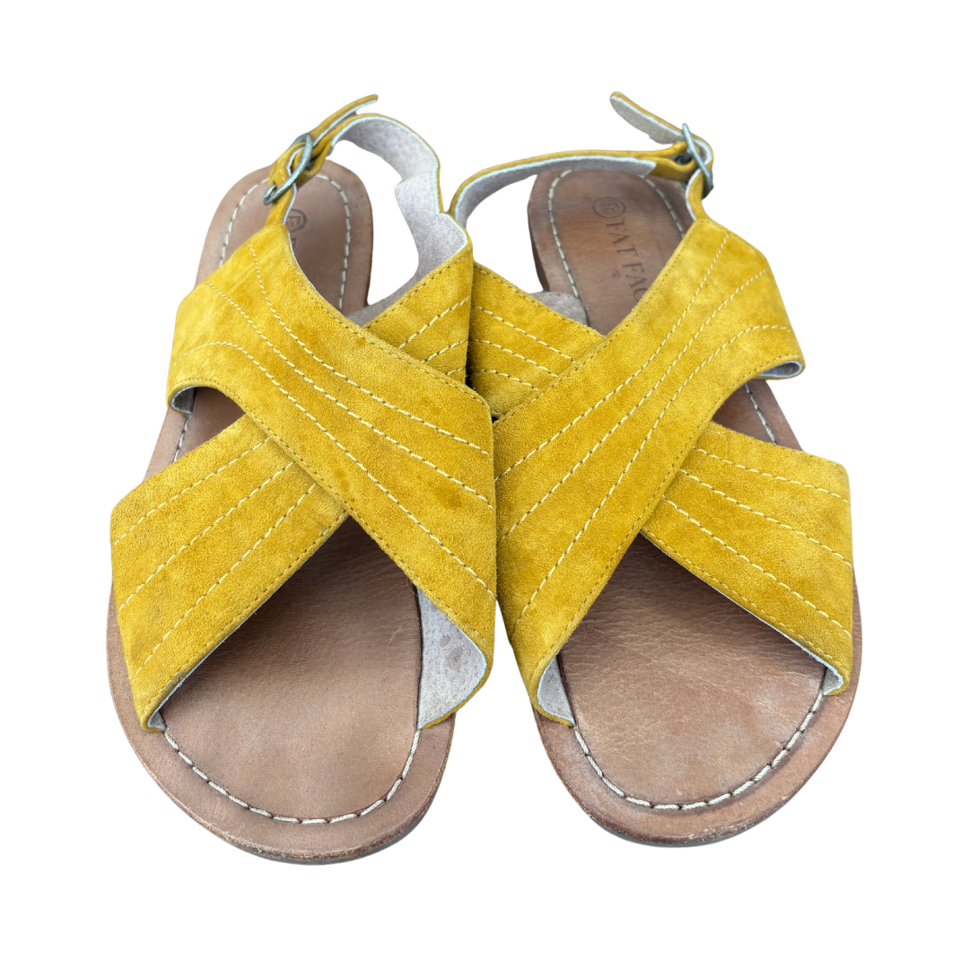 Mustard Croyde Cross Strap Sandals image 1 of 2 by FatFace