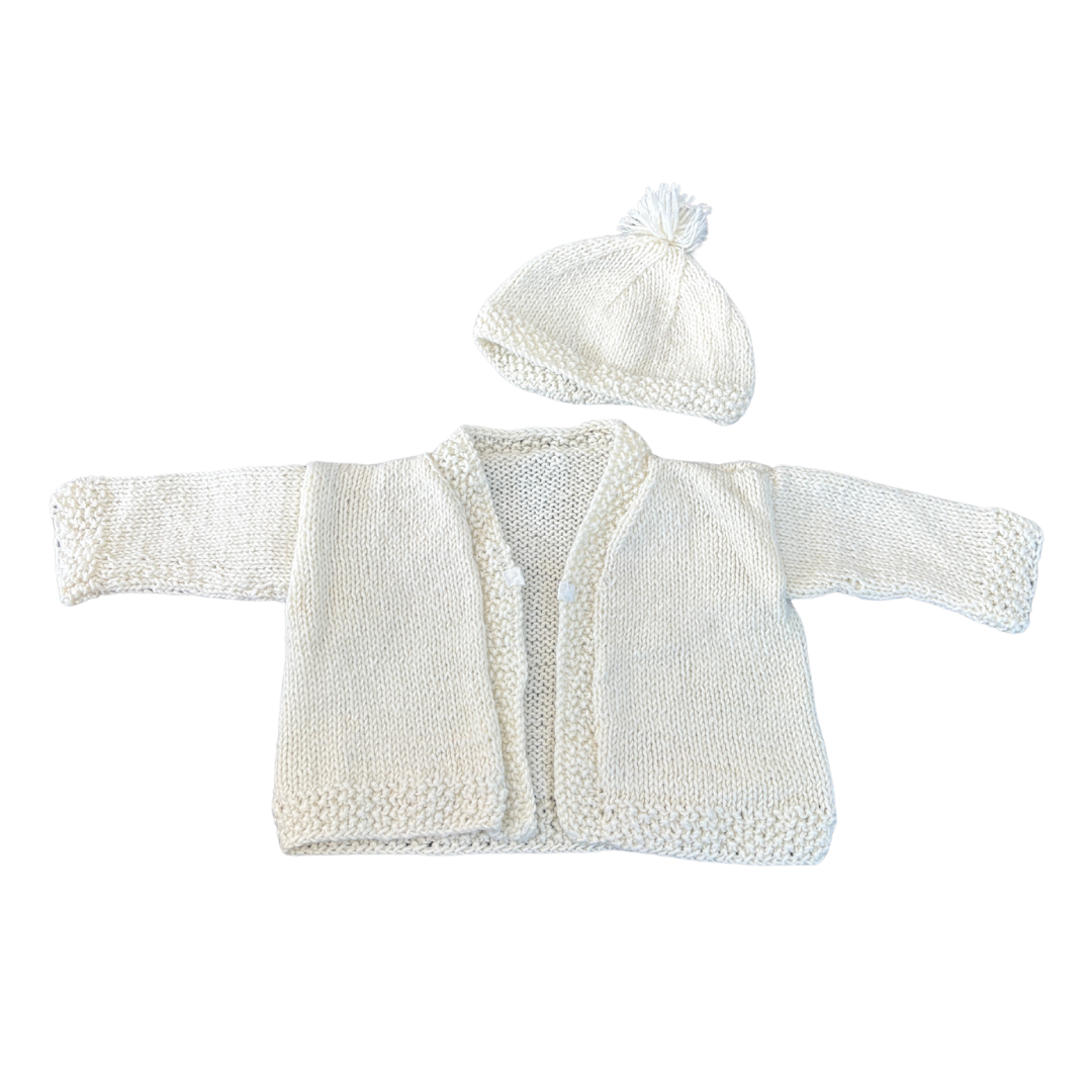Cream Handknit & Hat product image by Handmade