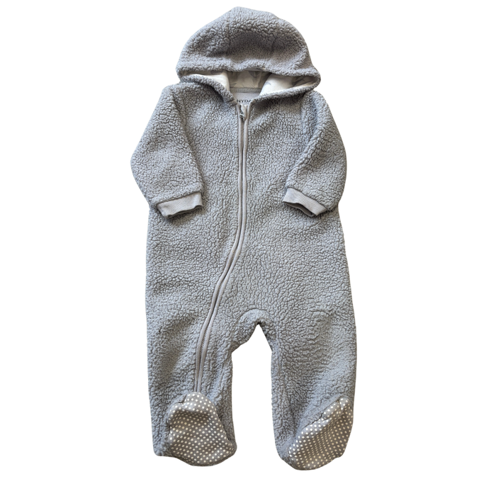 Grey Fleece Pramsuit