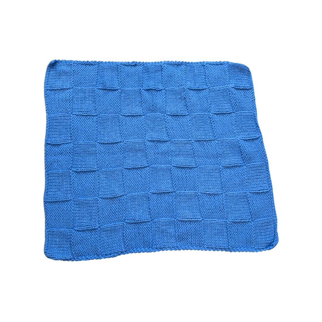 Blue Knit Blanket product image by Handmade