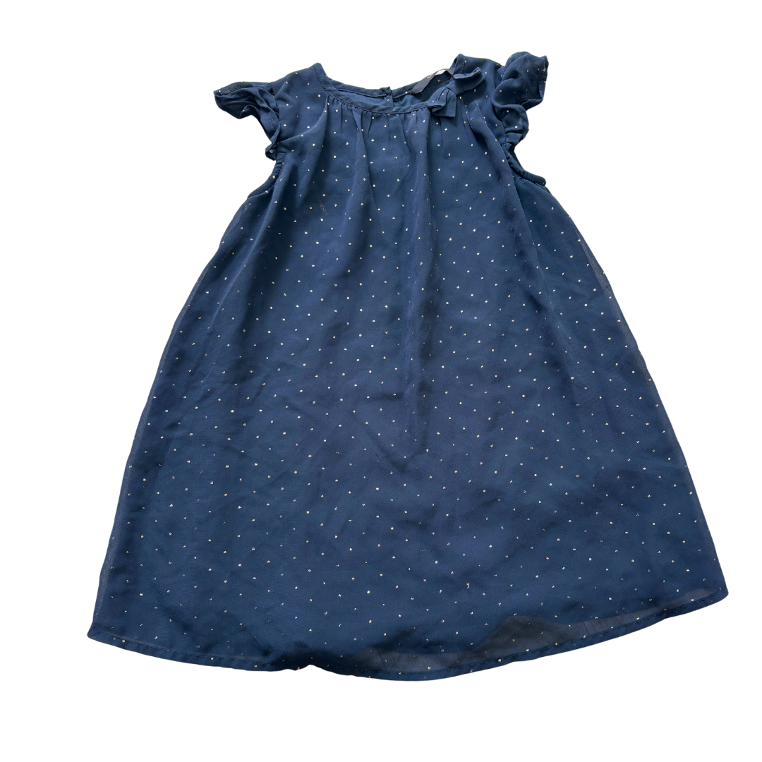 Navy Blue/Gold Dress product image by George