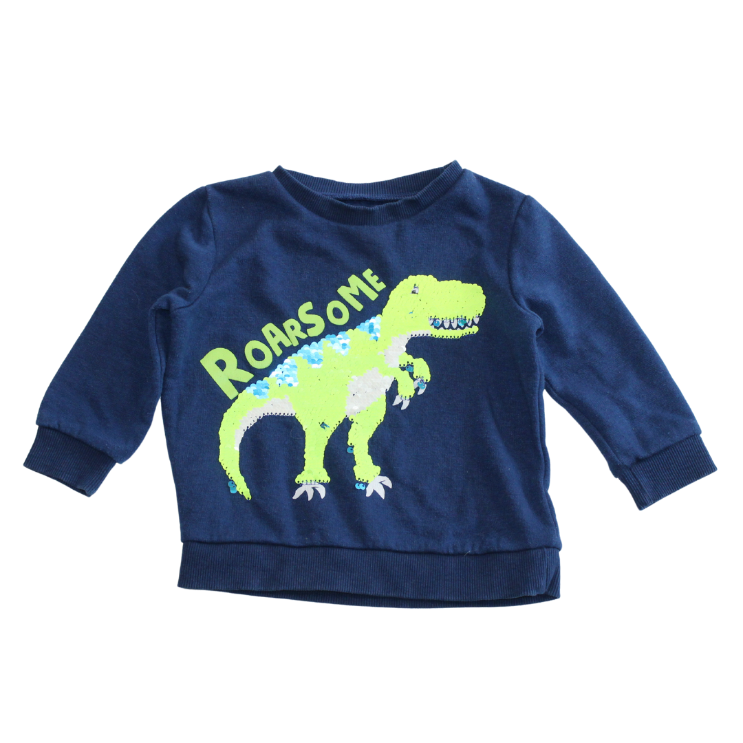 Roarsome Sequin Dino Sweatshirt