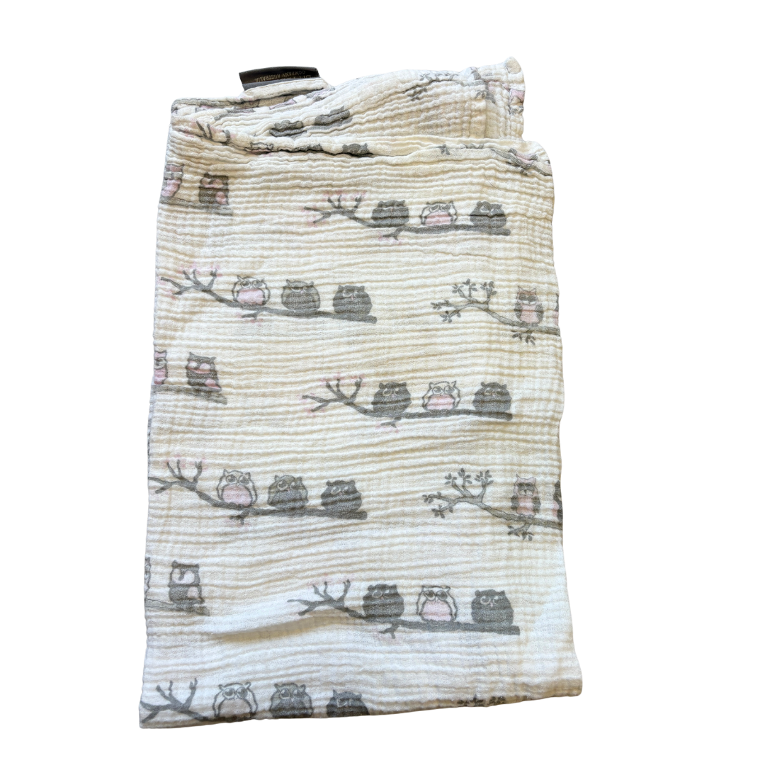Large Owl Muslin product image by The Little Linen Company