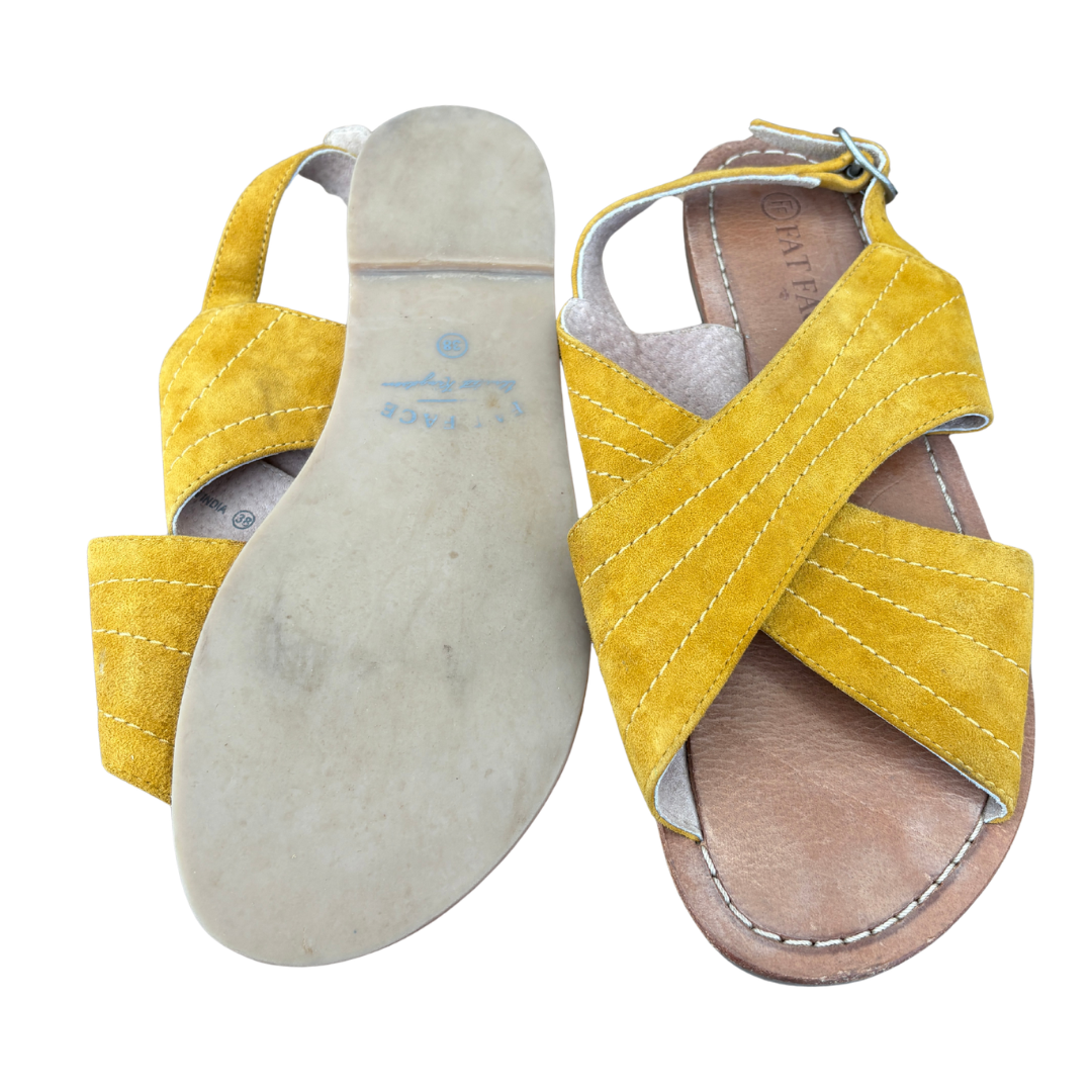 Mustard Croyde Cross Strap Sandals image 2 of 2 by FatFace