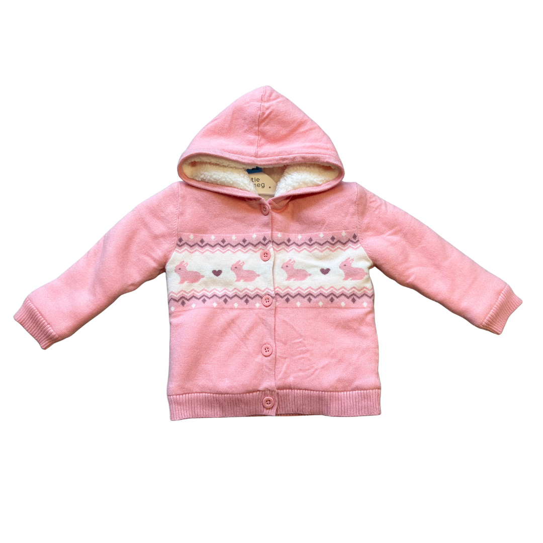 Bunny Hooded Fleece Lined Cardi product image by Nutmeg