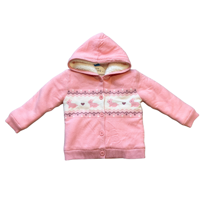 Bunny Hooded Fleece Lined Cardi product image by Nutmeg