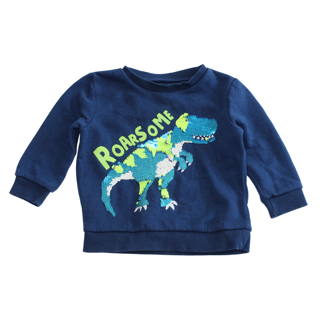 Roarsome Sequin Dino Sweatshirt