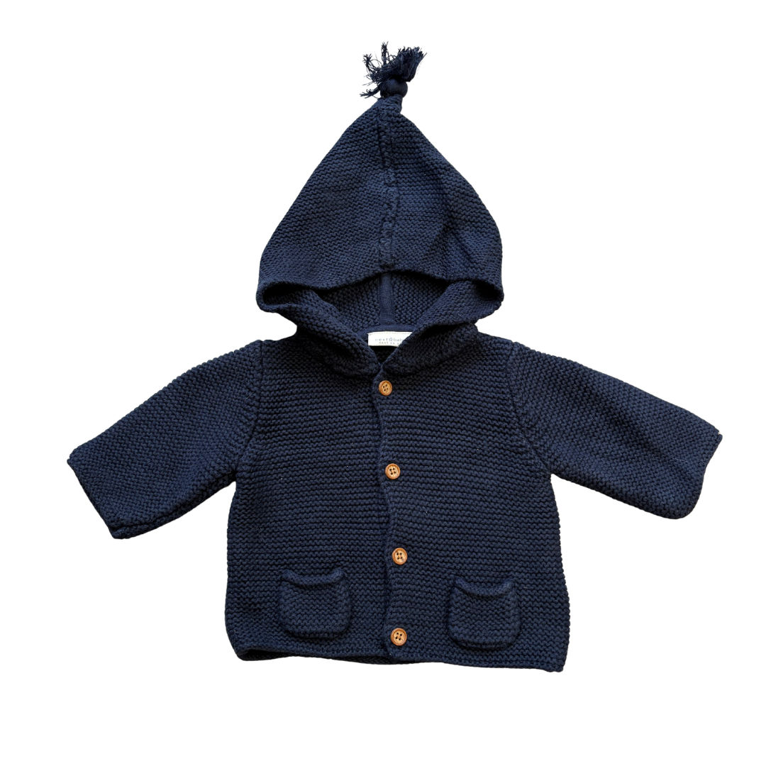 Navy Knitted Hooded Cardi product image by Next
