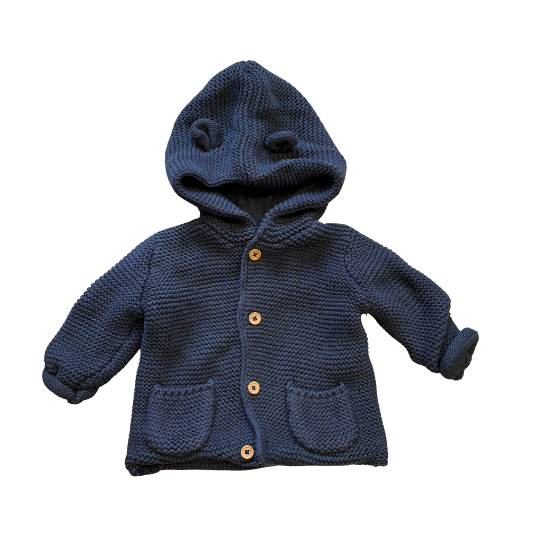 Cotton Lined Bear Hood Cardi product image by George