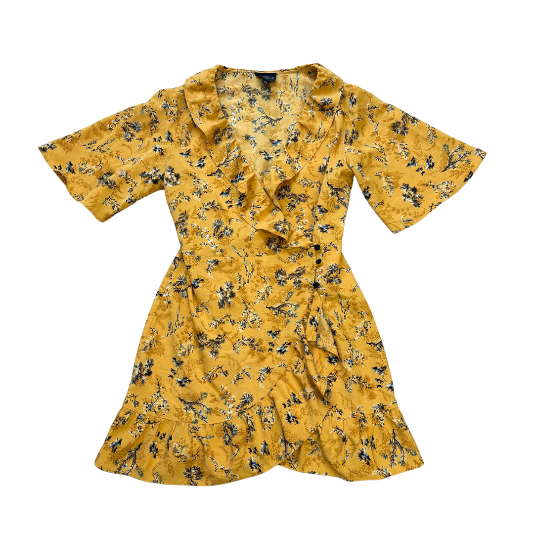 Mustard Wrap Dress product image by Topshop