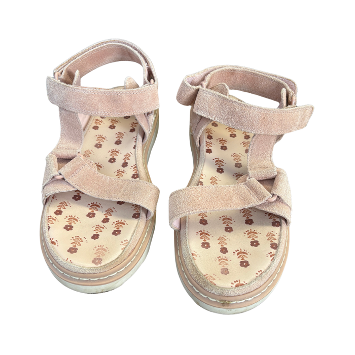 Pink Suede Trekker Velcro Sandals