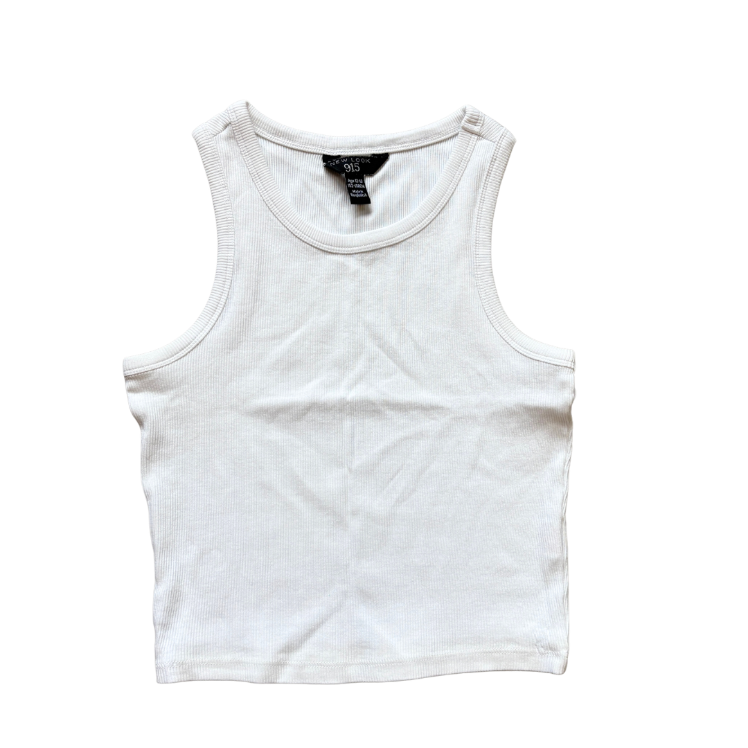 White Ribbed Vest product image by New Look