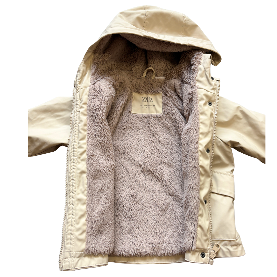 Sherpa Lined Rain Coat image 2 of 2 by Zara