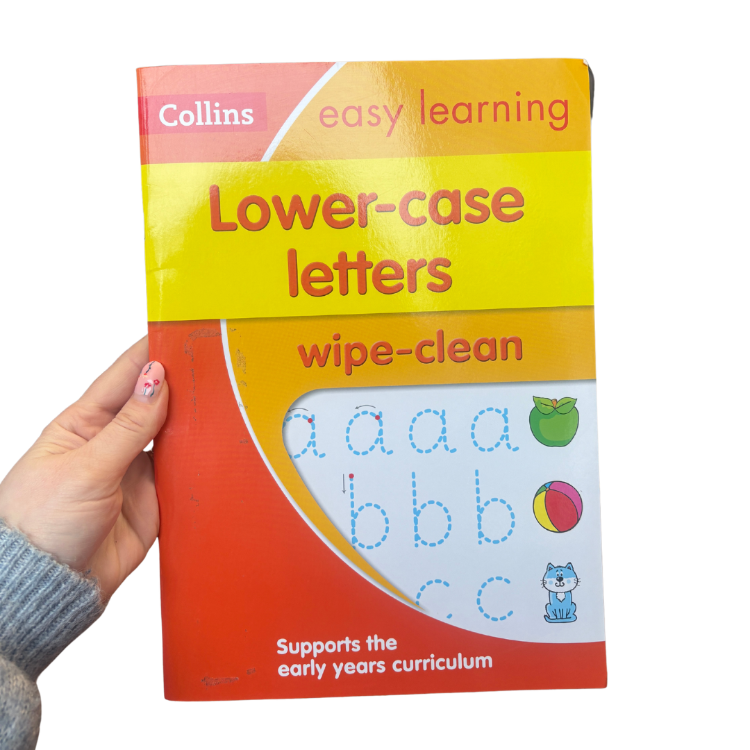 Lower Case Letters - Wipe Clean Book product image by Collins