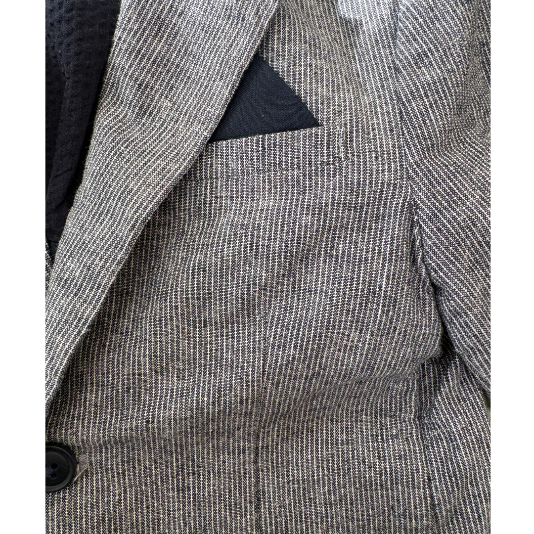 Linen Mix Navy Striped Jacket image 2 of 2 by Mayoral