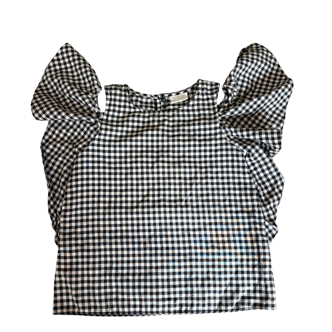 Gingham Cold Shoulder Blouse product image by F&F