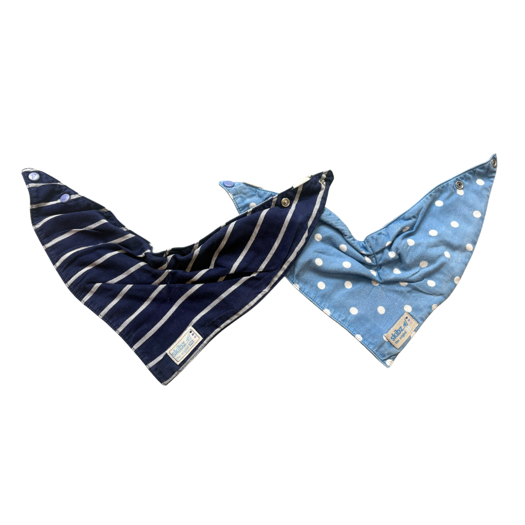 2 x Reversible Bandana Bibs image 1 of 2 by Skibz