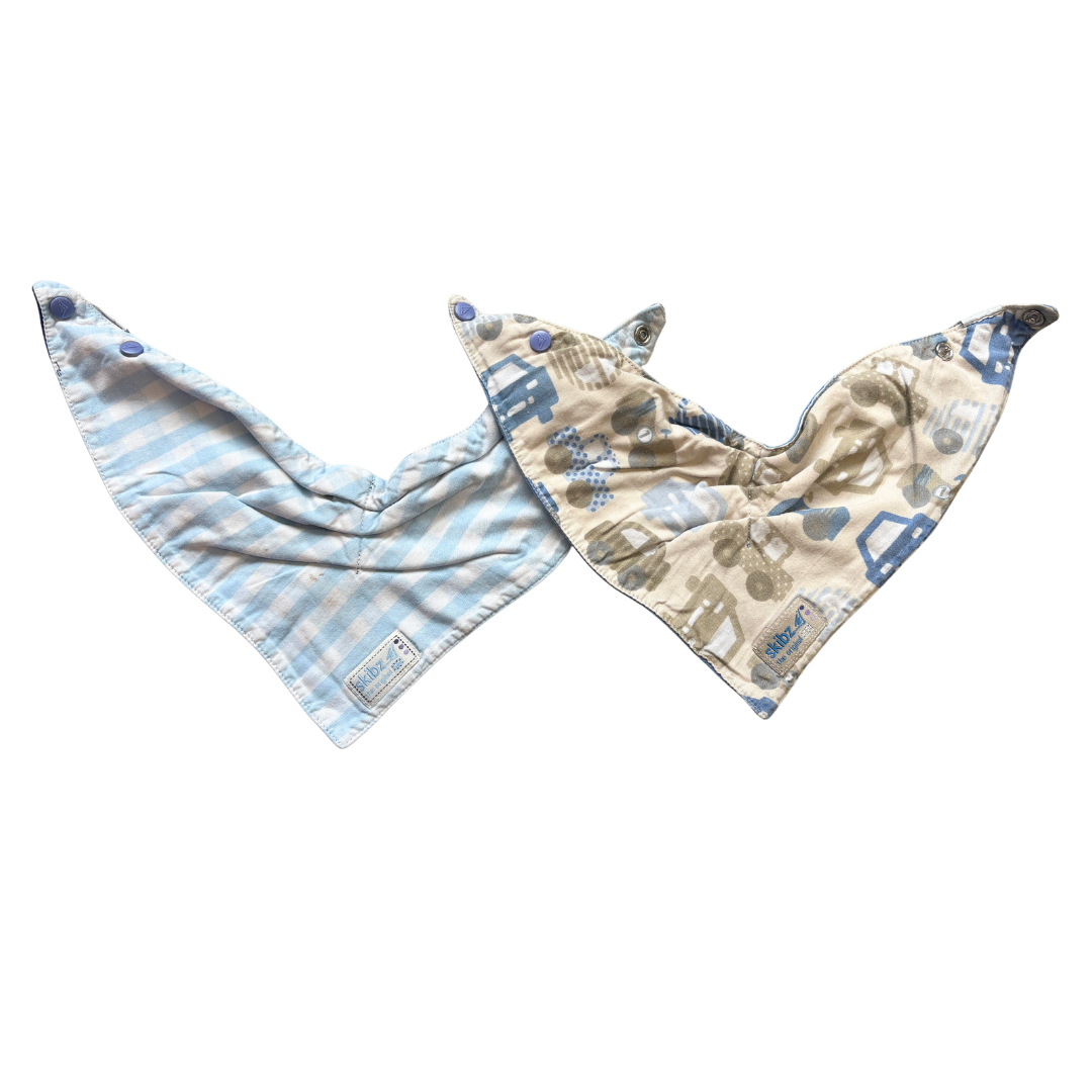 2 x Reversible Bandana Bibs image 2 of 2 by Skibz