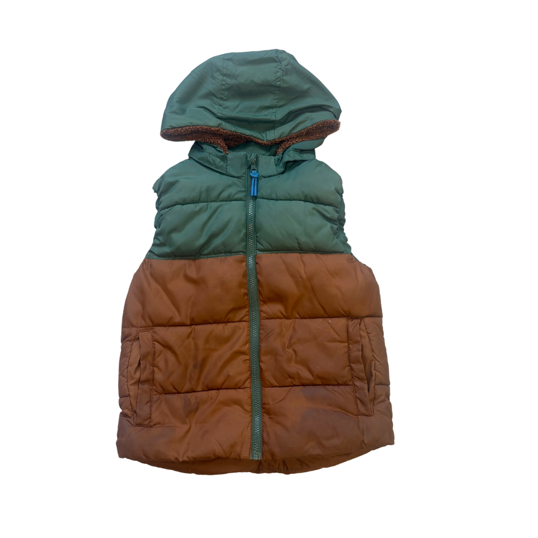Brown and Green Gillet - Removable Hood product image by H&M