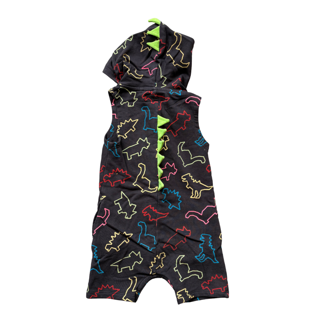 Dino Hooded Romper image 2 of 2 by Next