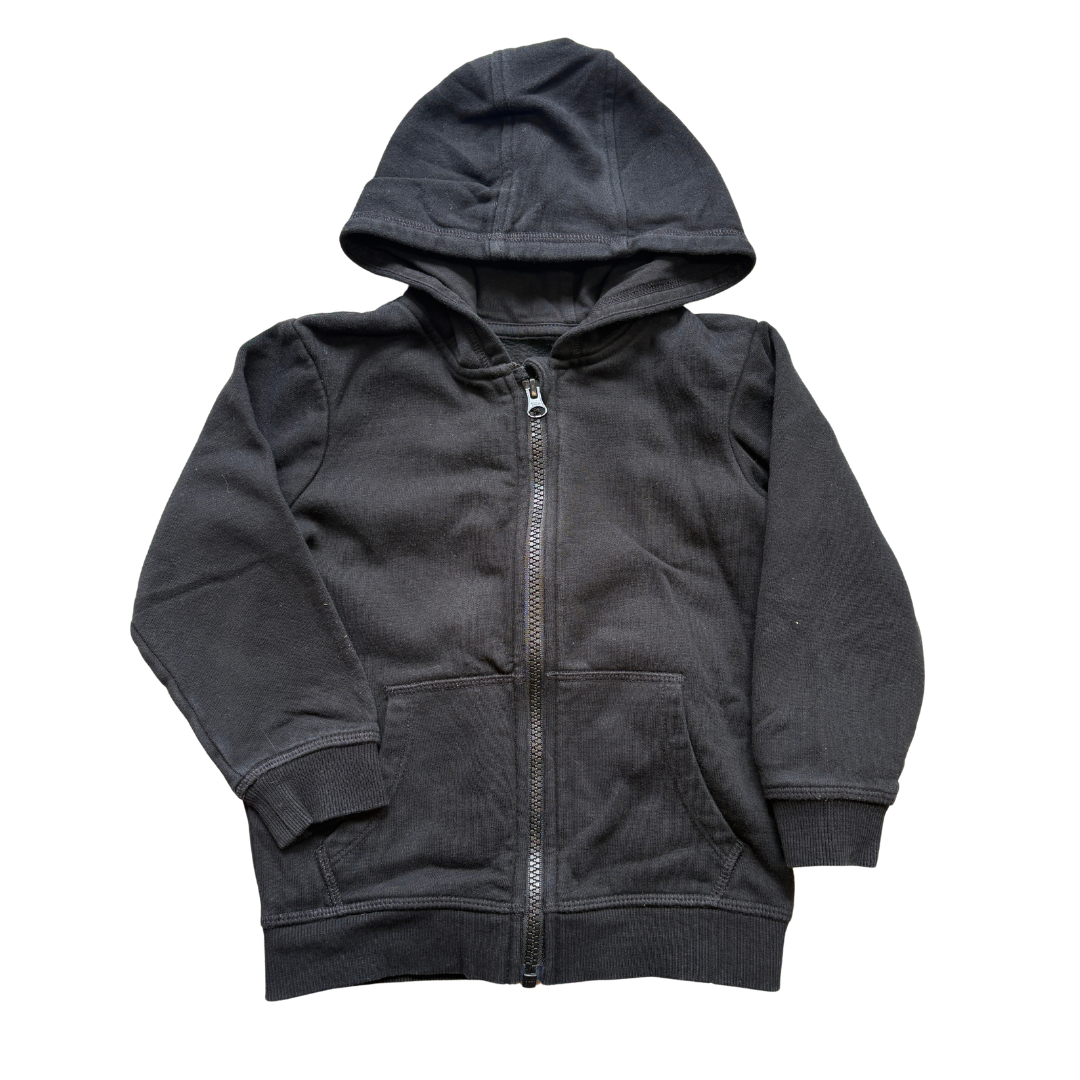 Black Hooded Zip Up product image by George