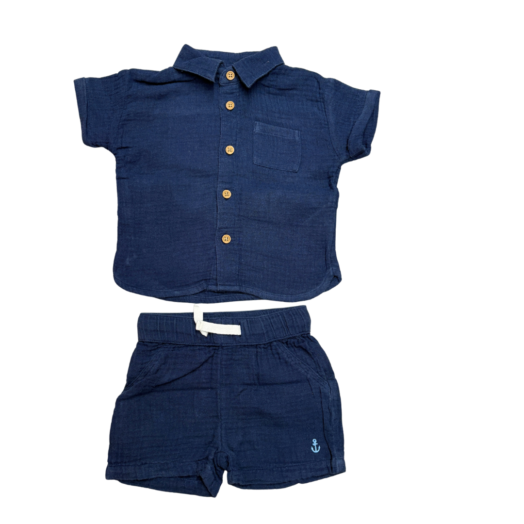 Navy Cotton Outfit product image by Marks & Spencer
