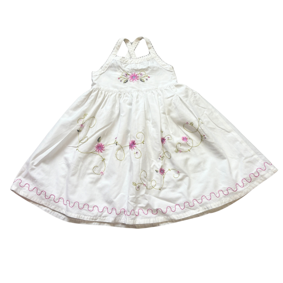 Embroidered Cross Back Summer Dress product image by Mothercare