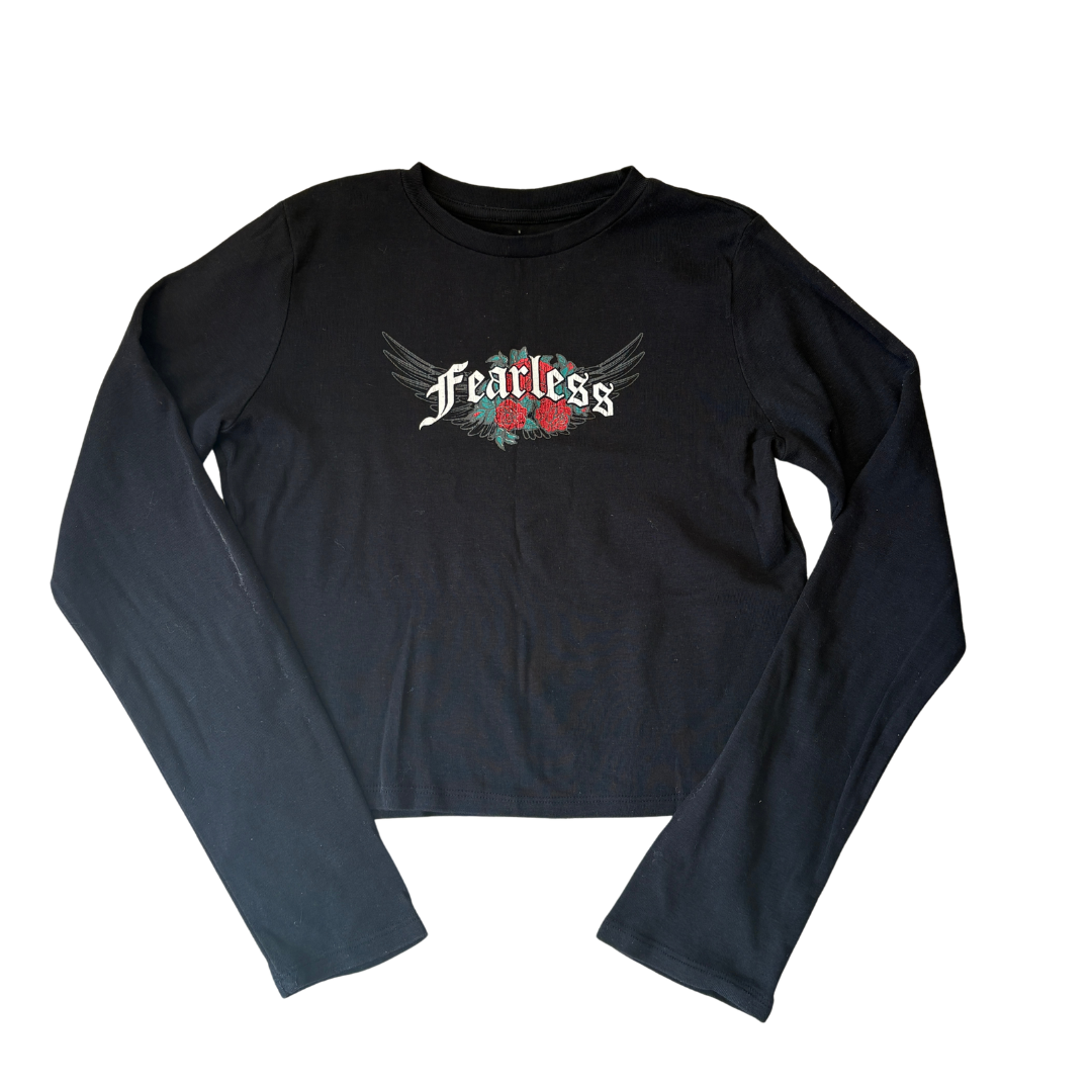 Fearless Cropped Long Sleeved Top product image by Peacocks