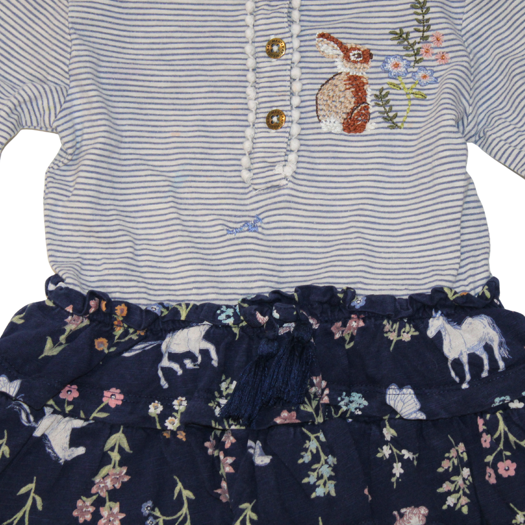 Bunny Embroidered Dress