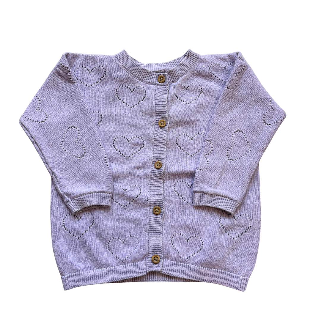 Lilac Heart Cardi product image by Marks & Spencer