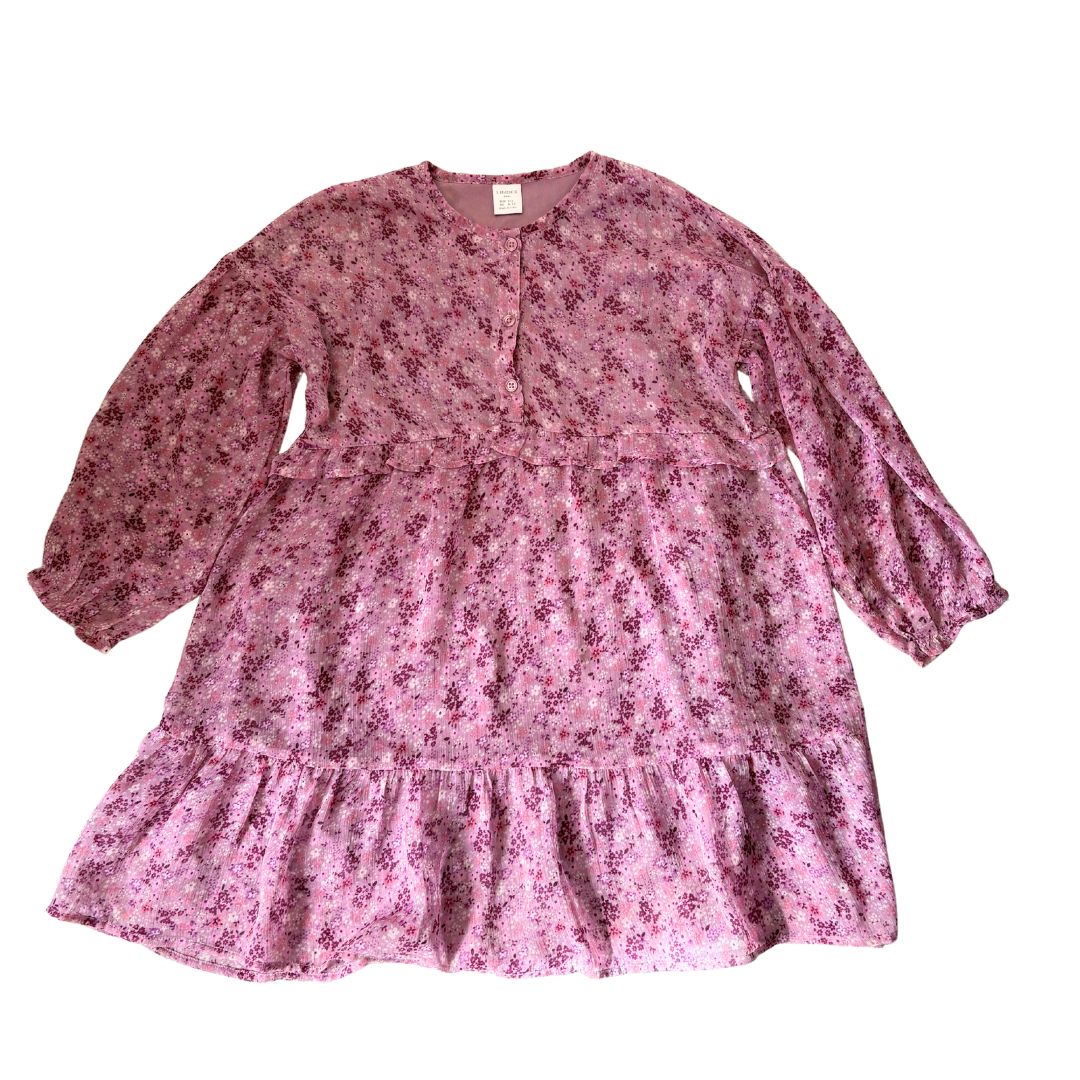 Lilac Floral Floaty Dress product image by Lindex Kids