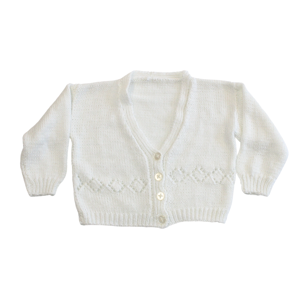 White Handknit Cardi