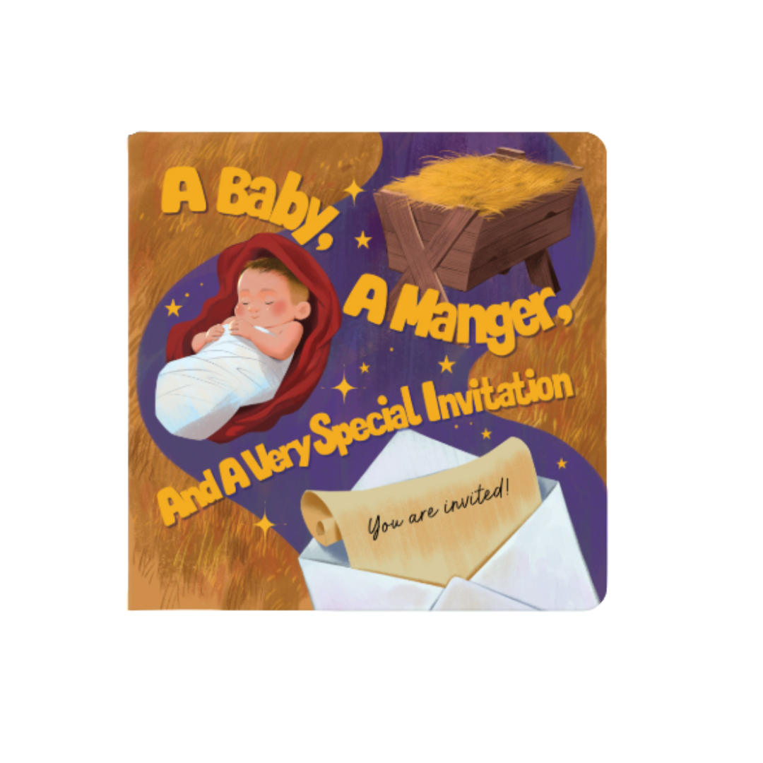 A Baby, A Manger, and a very Special  Invitation - Board Book product image by Barbour Kidz
