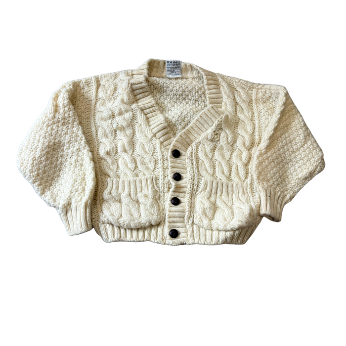 Pure New Wool Aran Knit Cardi