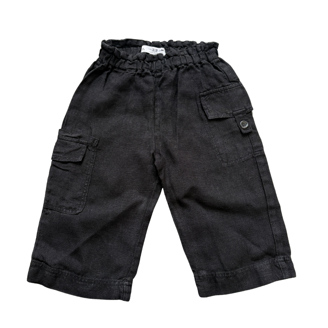Black Linen Trousers product image by Zara